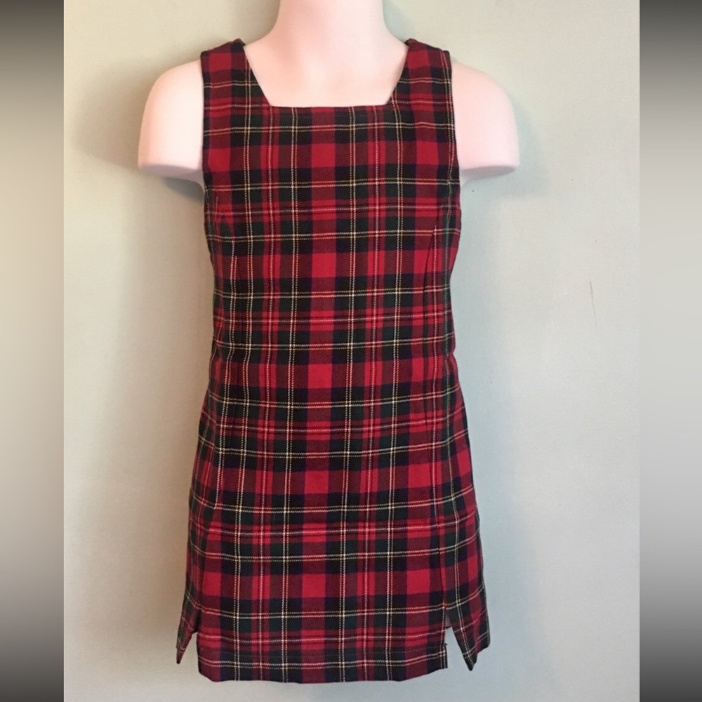 NWOT The Childrens Place Girls Plaid Jumper Dress sz 4